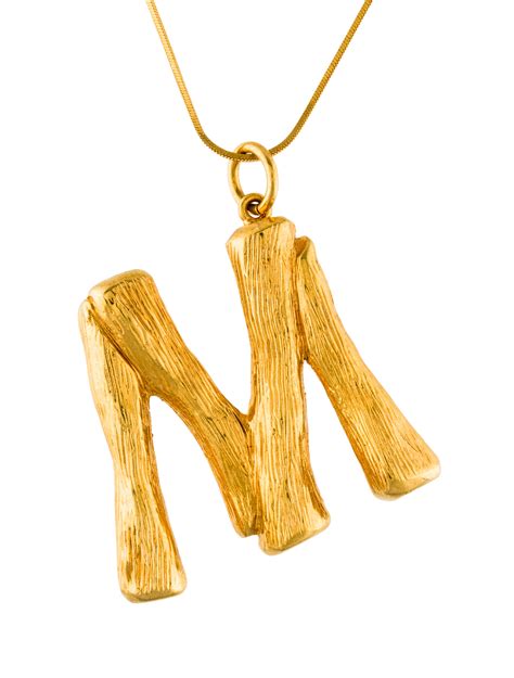 celine initial necklace bamboo|celine alphabet necklace.